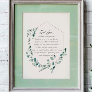 St. Ignatius Prayer Print: Catholic Christian Wall Art