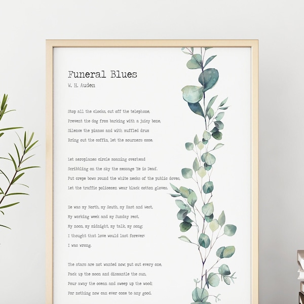 Funeral Poem Etsy