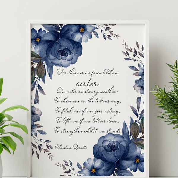 Sister Poem Etsy