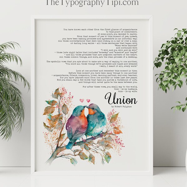 Robert Fulghum Wedding Poem Etsy
