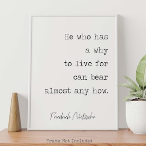 Nietzsche Quote Print: Typewriter Font, Philosophy Office Decor