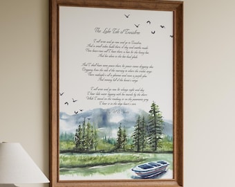 Impresión del poema "Lago Isla de Innisfree": W.B. Yeats, Arte mural irlandés