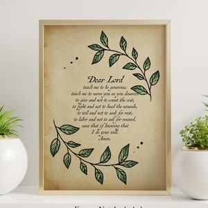 St. Ignatius Prayer Print: Catholic Generosity Prayer, Christian Wall Art