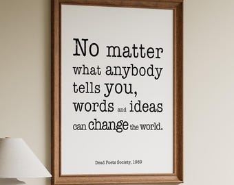 Dead Poets Society Quote Poster - Inspirational Quote