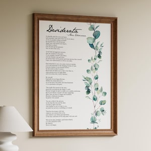 Desiderata Print Poem By Max Ehrmann Framed And Unframed Options