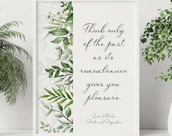 Jane Austen Quote Print: Pride and Prejudice Wall Art