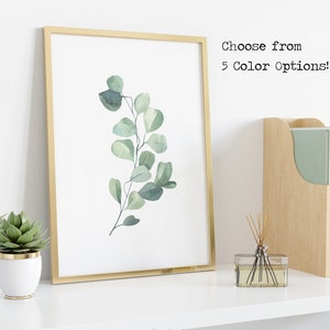 Eucalyptus Watercolour Print – Minimal Botanical Wall Art, Modern Greenery Decor Framed or Unframed