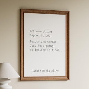 Rainer Maria Rilke Poem Print “Go to the Limits of Your Longing.”