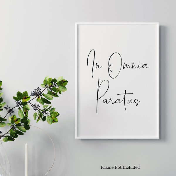 In Omnia Paratus Etsy