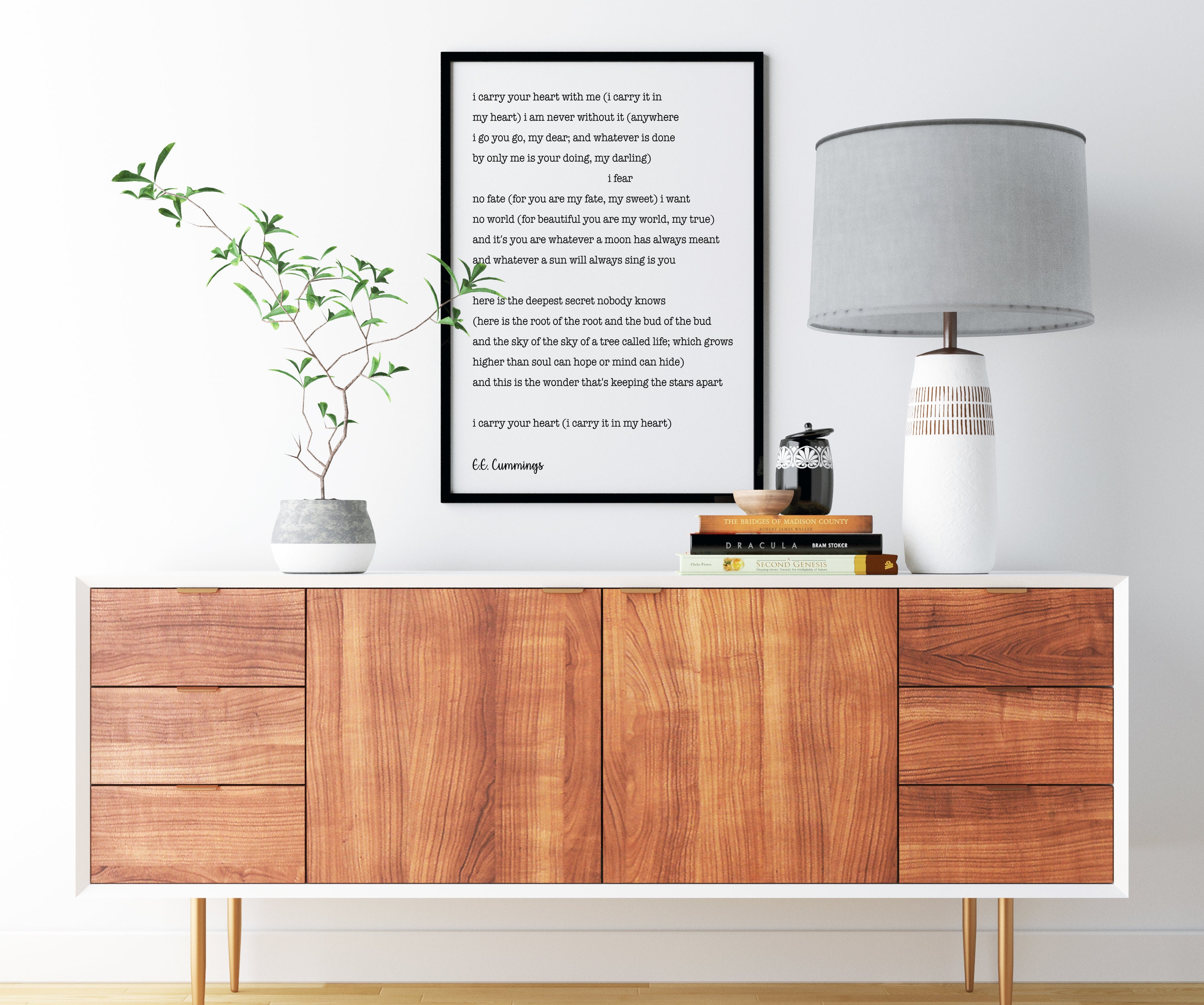 E.E. Cummings Gedicht Ich trage dein Herz ich trage es in Etsy