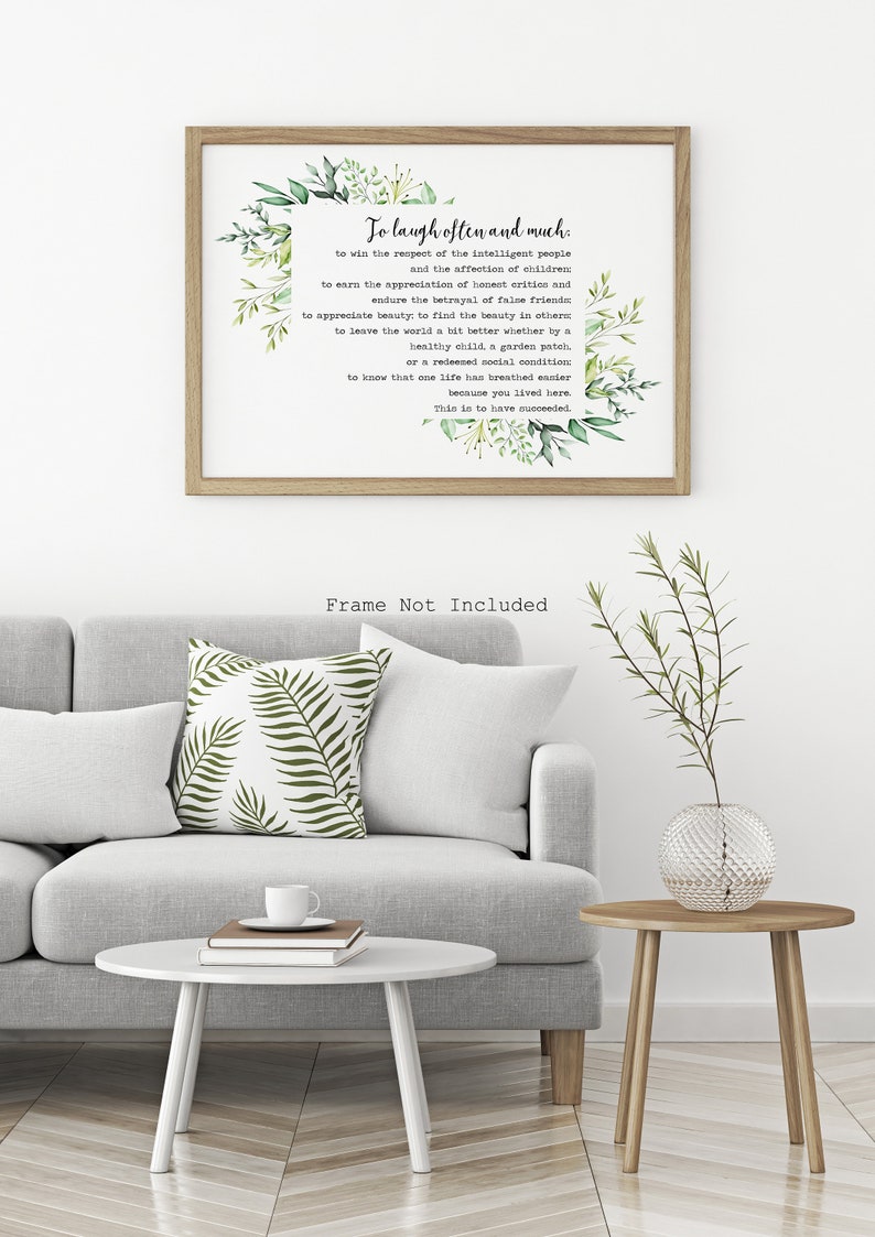To Laugh Often and Much Ralph Waldo Emerson Success Quote Print image 6