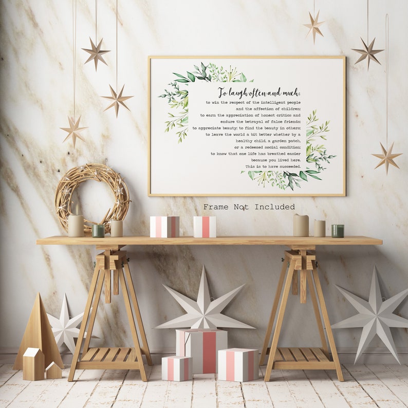 To Laugh Often and Much Ralph Waldo Emerson Success Quote Print image 8