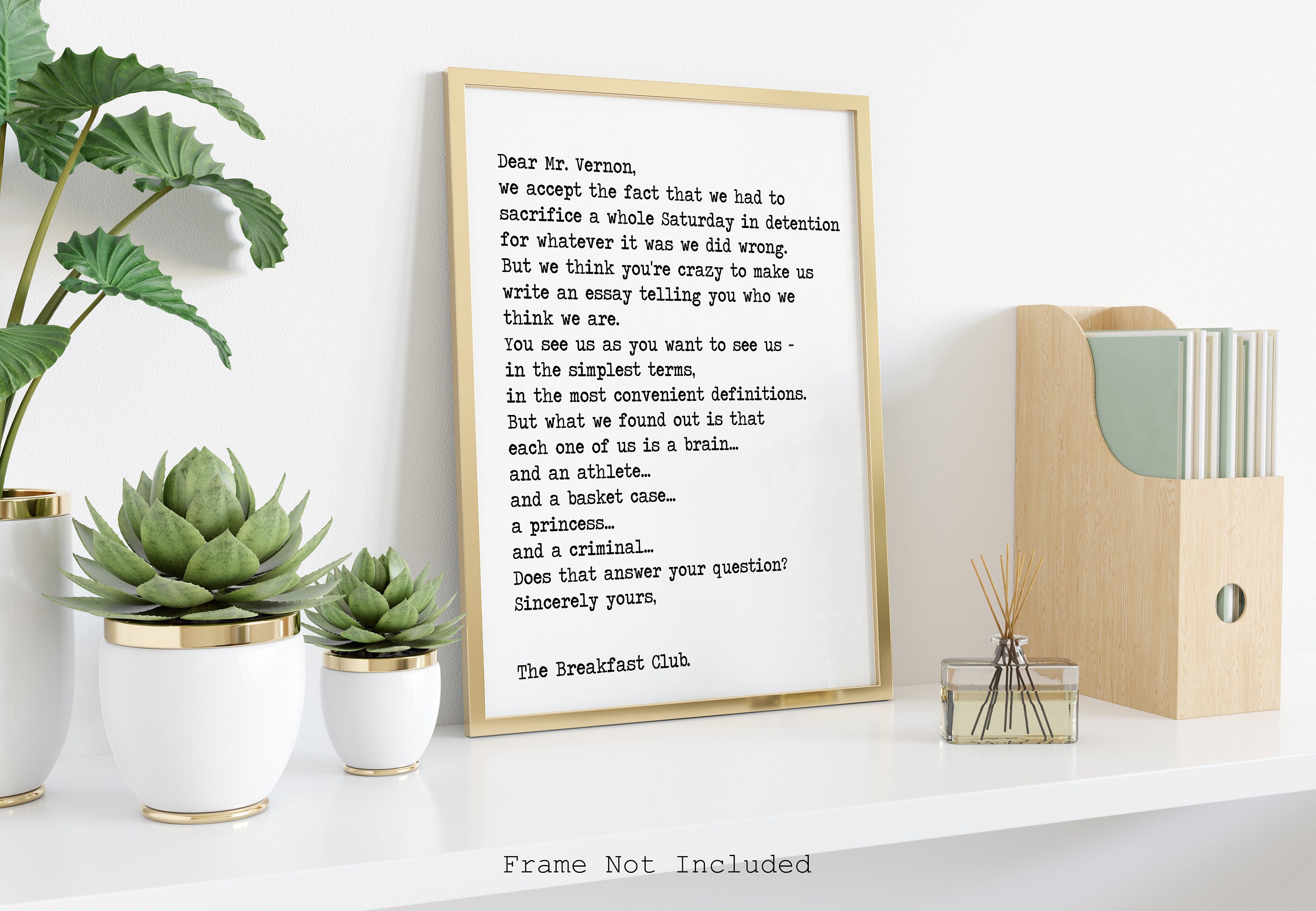 The Breakfast Club Movie Quote Closing Lines Letter To Mr Etsy The Breakfast Club Movie Quote Closing Lines Letter To Mr Etsy