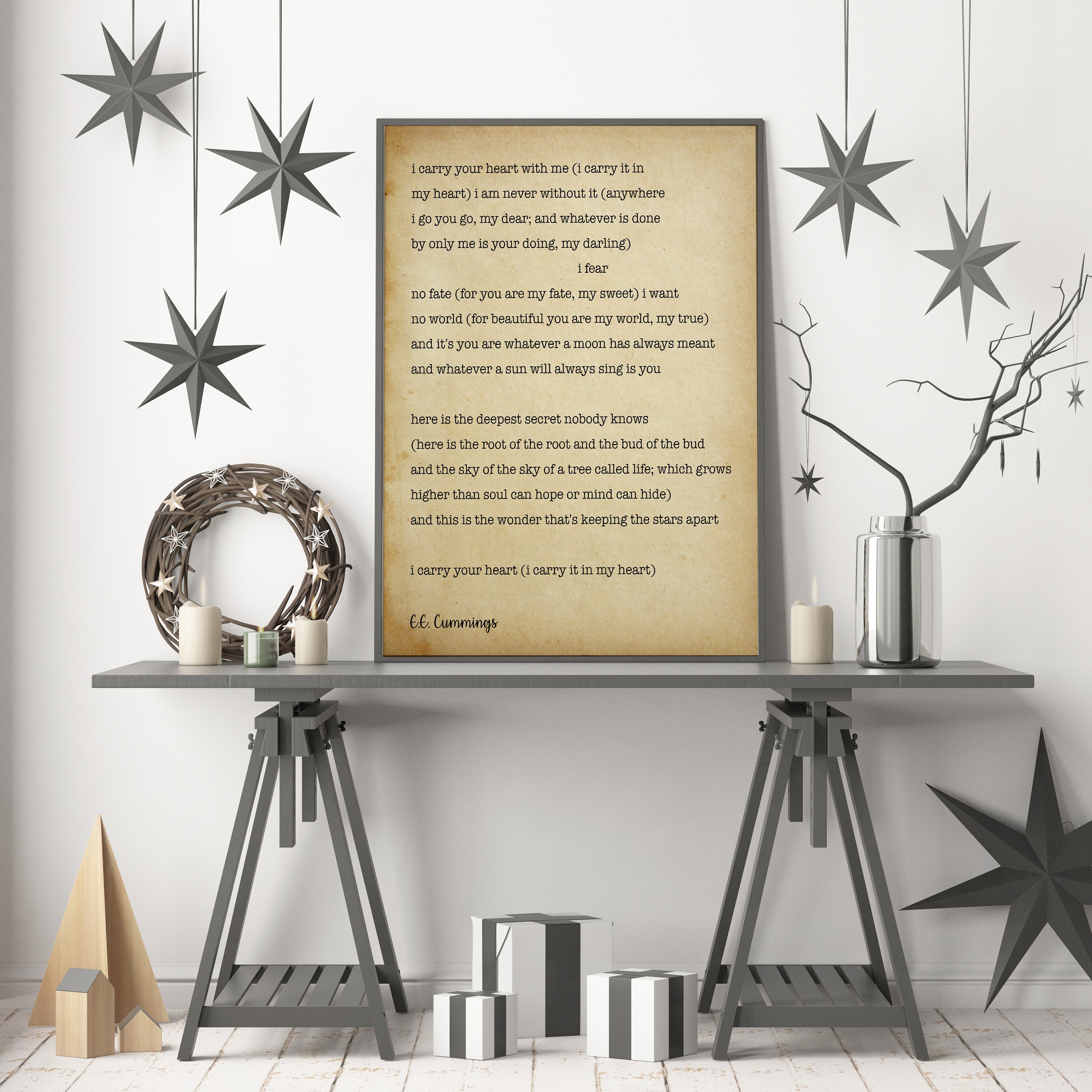 E.E. Cummings Gedicht Ich trage dein Herz ich trage es in Etsy