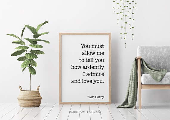 Jane Austen Citation Orgueil Et Prejuges Vous Devez Me Etsy France