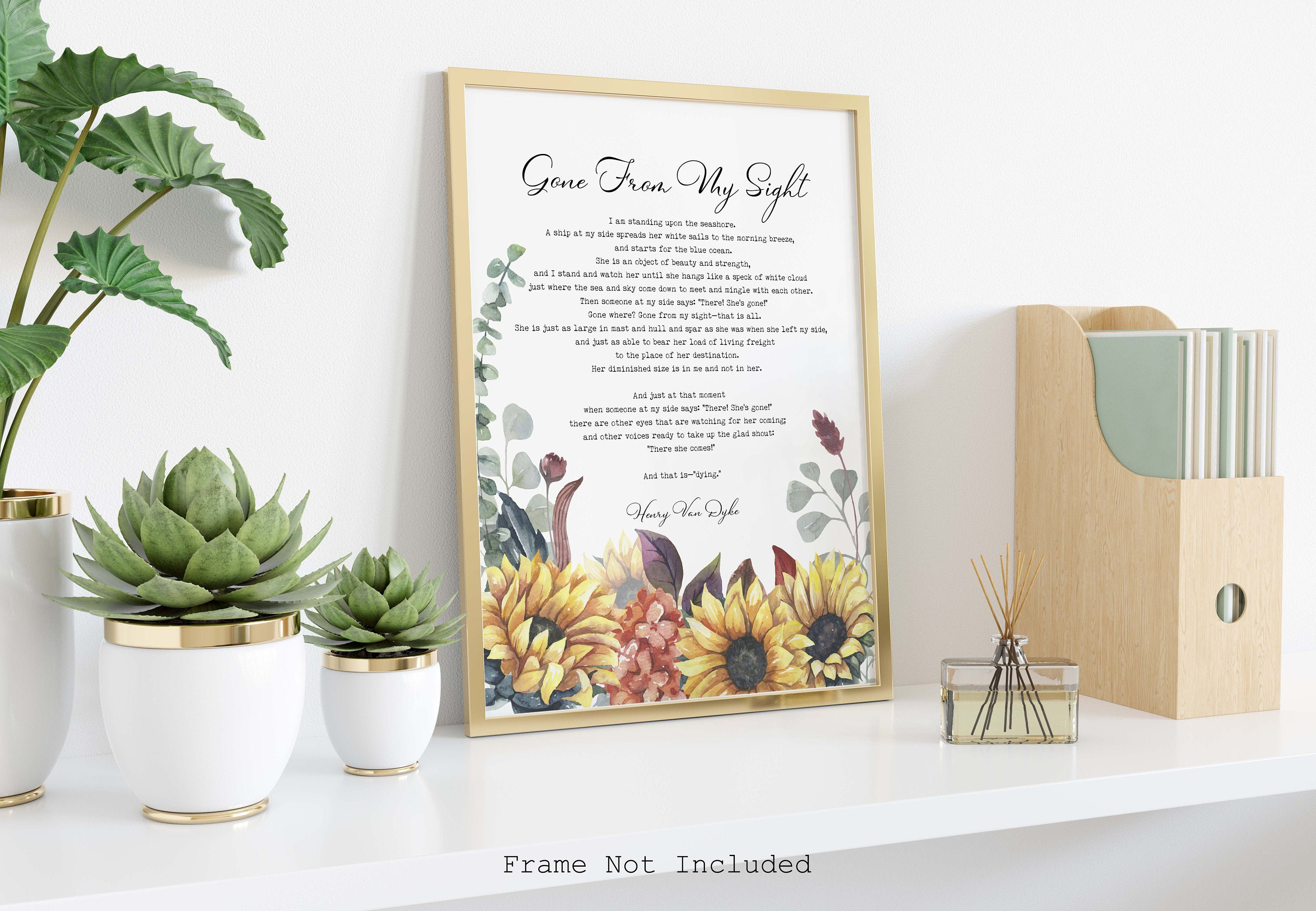 Gone From My Sight Henry Van Dyke Poem funeral Poetry | Etsy