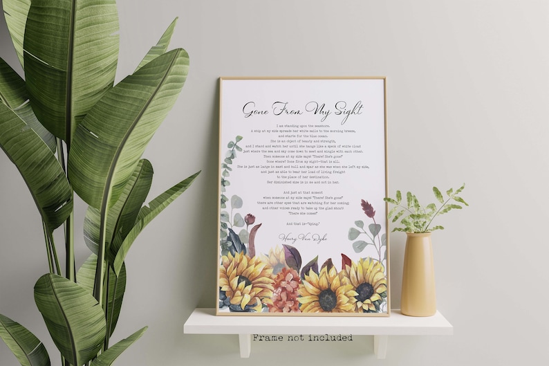 Gone From My Sight Henry Van Dyke Poem Funeral Poetry