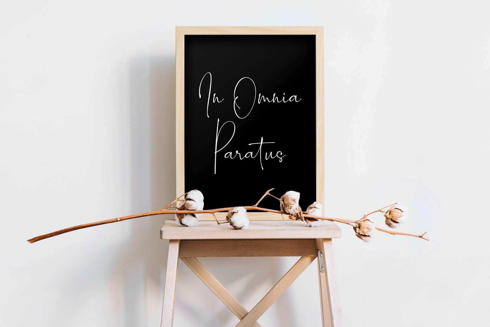 In Omnia Paratus Print Latin Phrase Print Rory and Logan Etsy