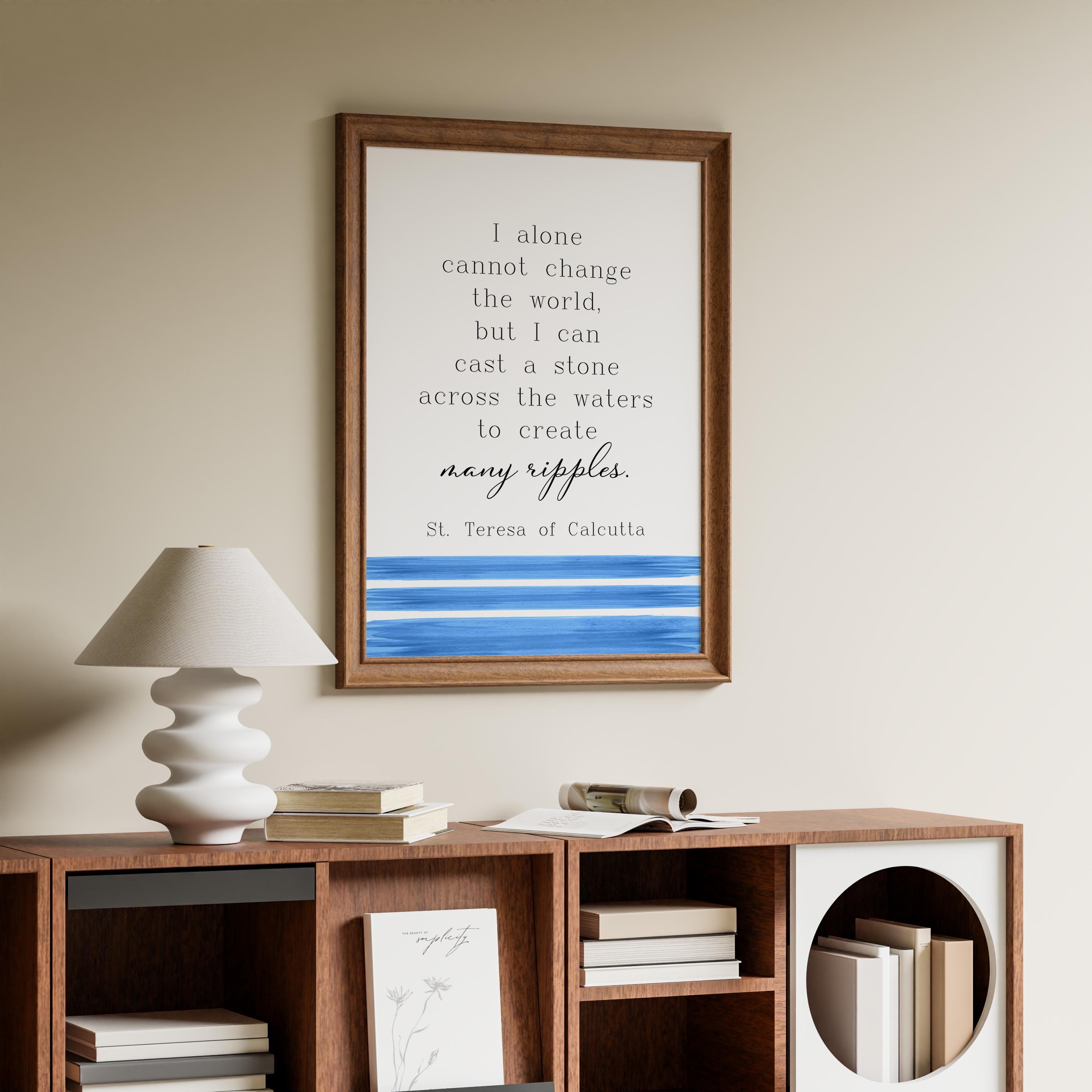Mother Teresa Quote Print: Create Many Ripples - Etsy