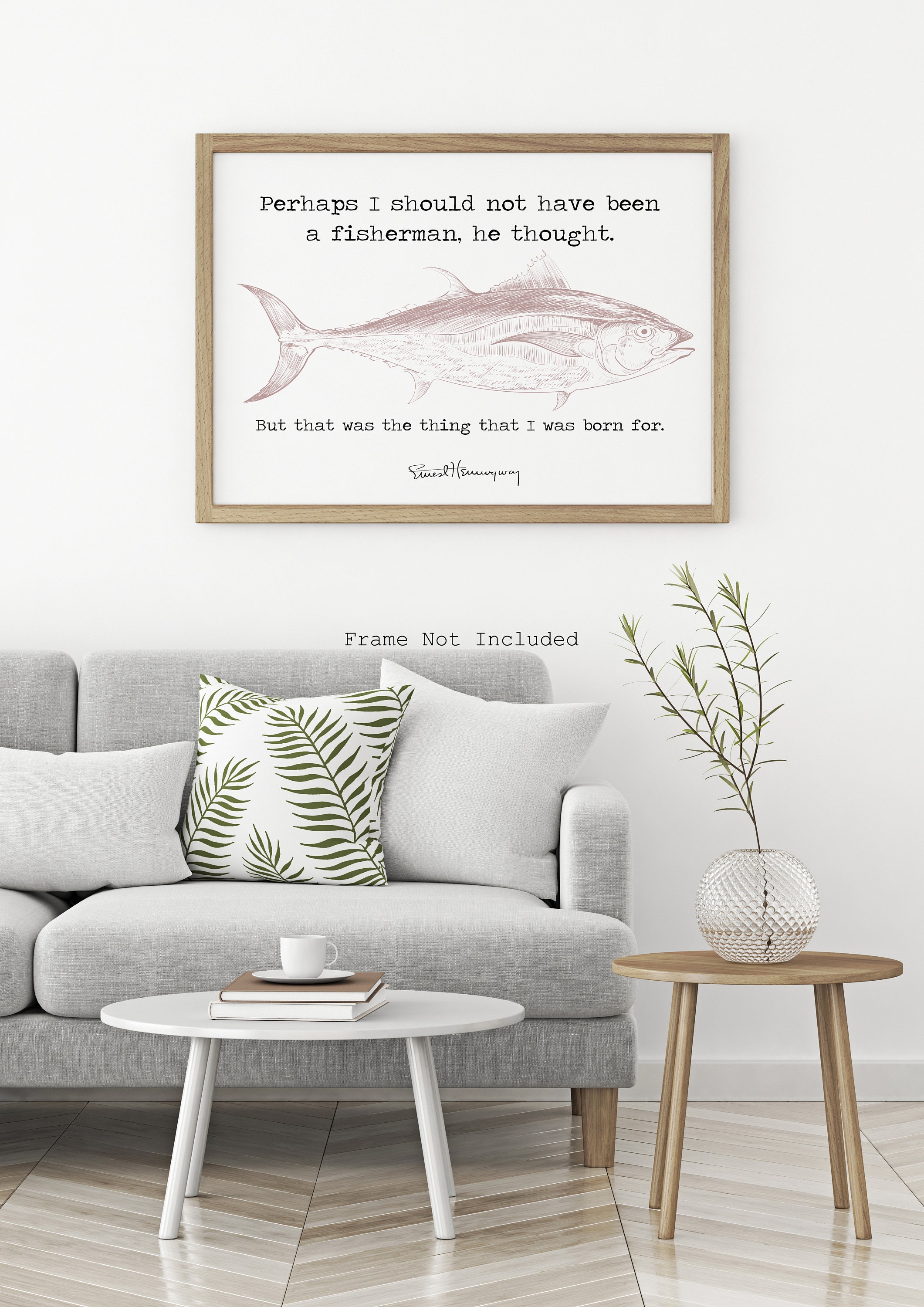 Hemingway Quote Fishing Quote From the Old Man and the Sea | Etsy