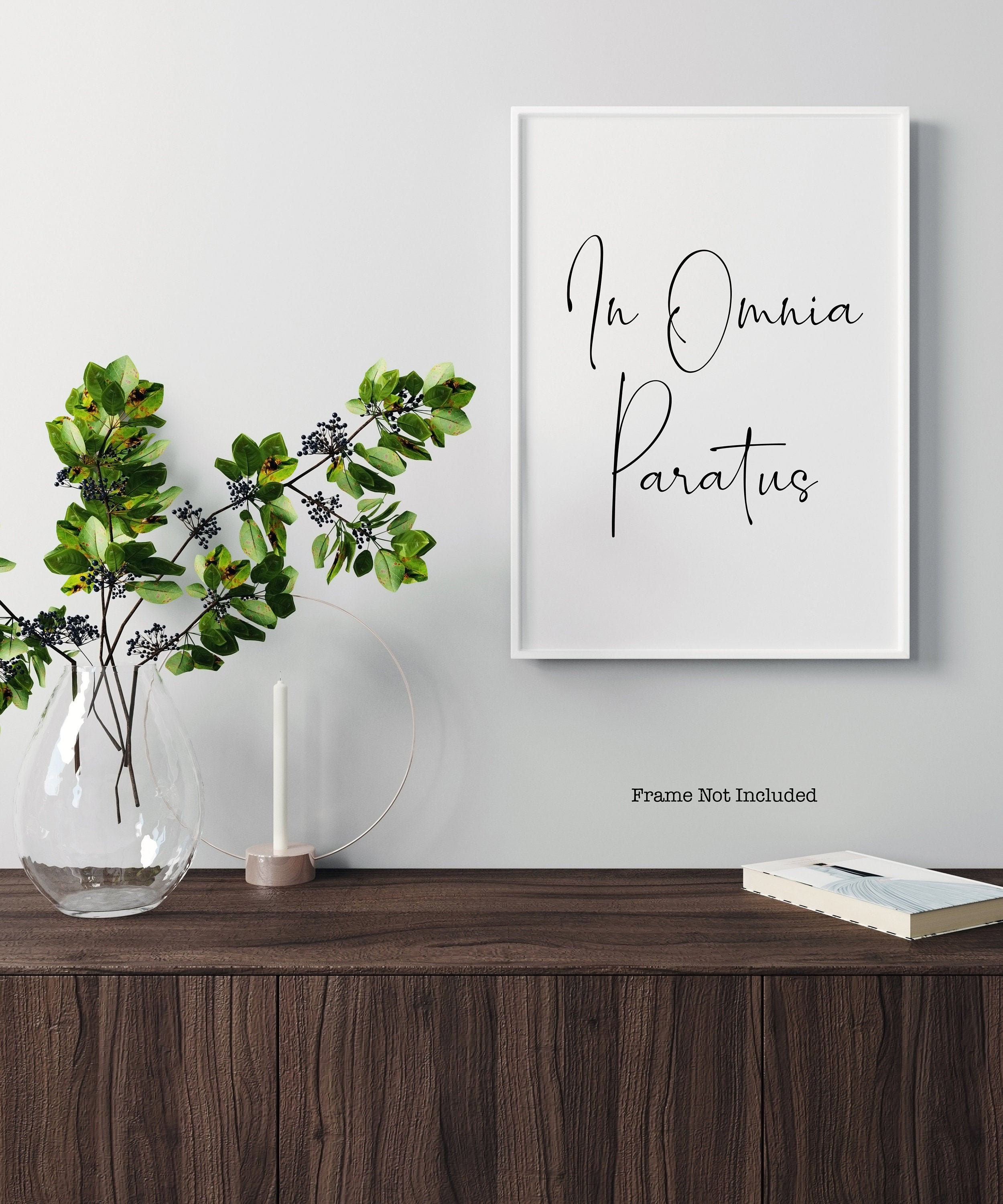 In Omnia Paratus Print Latin Phrase Print Rory And Logan Etsy