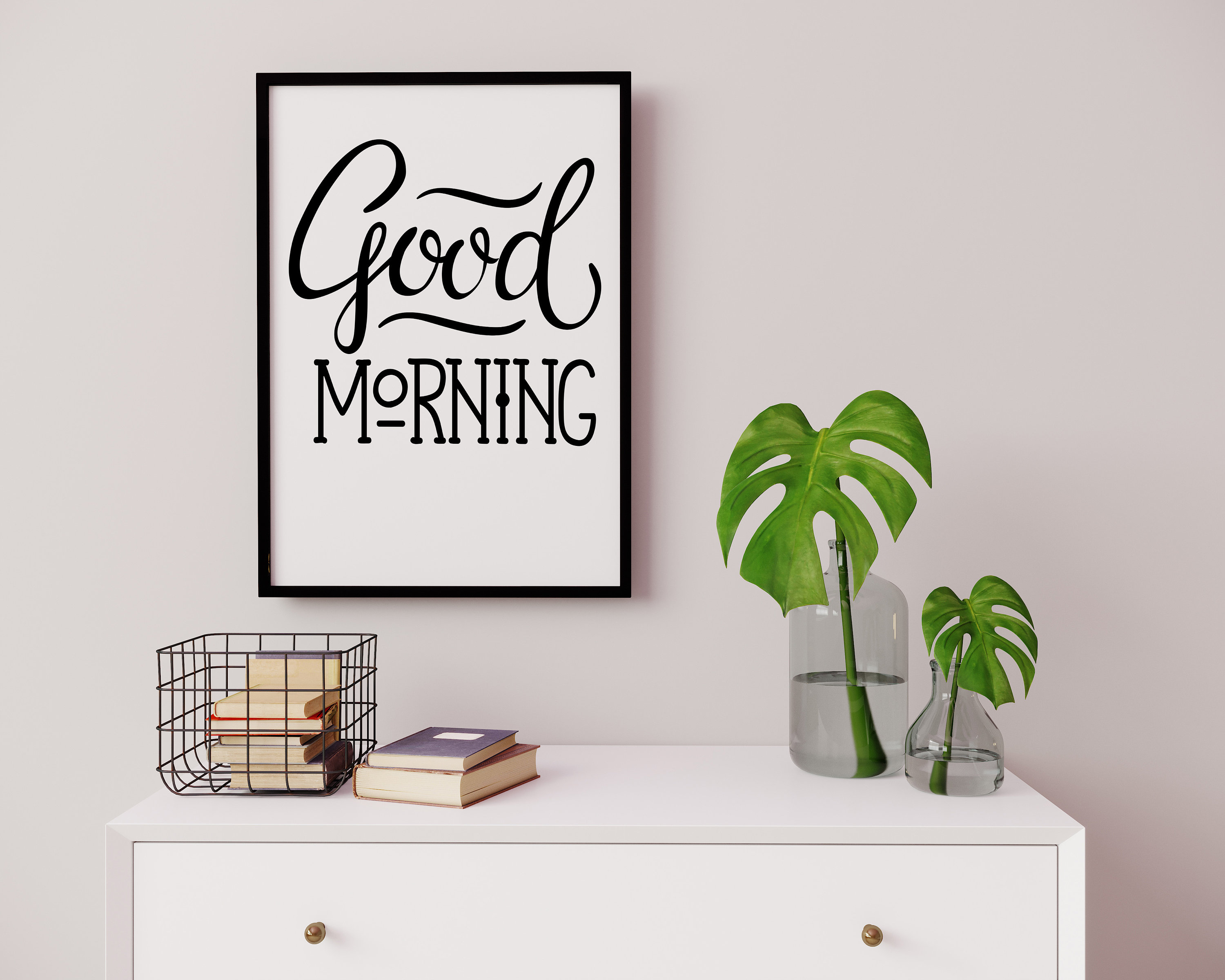 Good Morning Wall Art print Bedroom wall decor UNFRAMED | Etsy