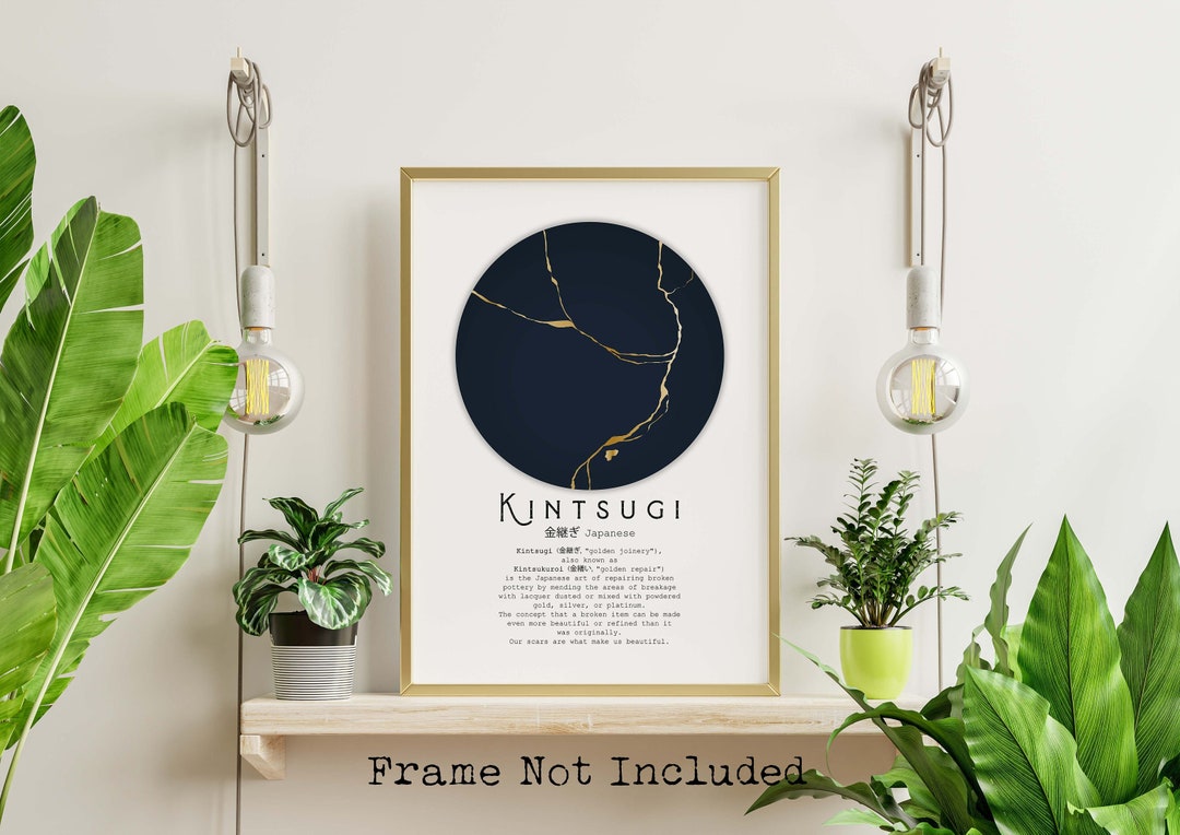 Kintsugi Print Kintsukuroi Definition Poster Japanese Definition Print