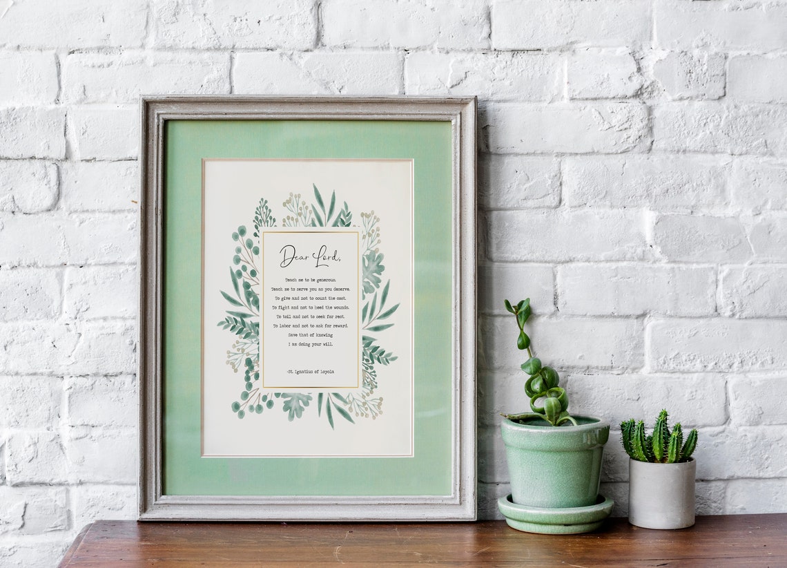 Buy St. Ignatius Prayer for Generosity Prayer Print Unframed Online in