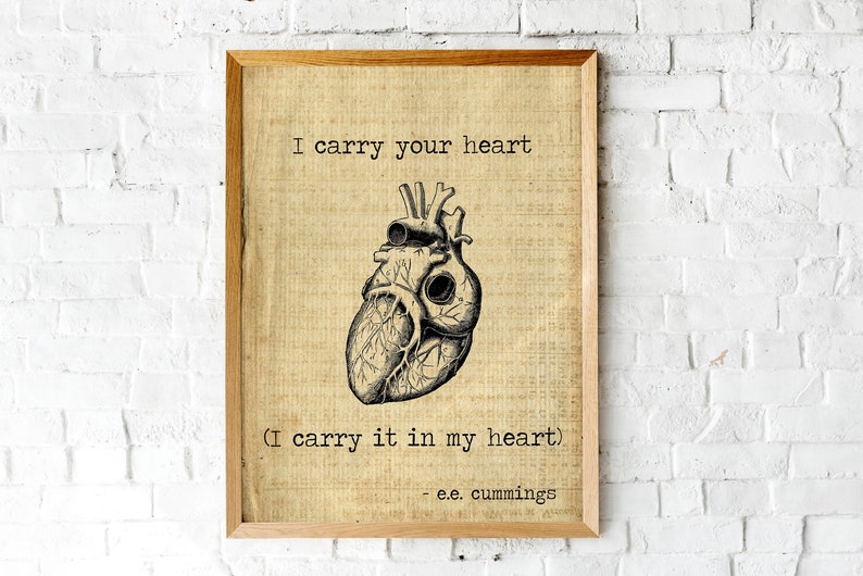 E.E. Cummings Poem I Carry Your Heart I Carry It