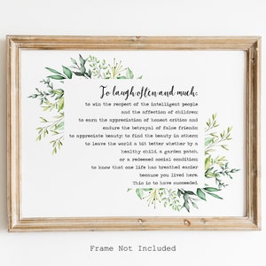 To Laugh Often and Much Ralph Waldo Emerson Success Quote Print image 4
