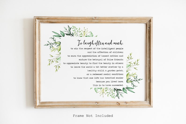 To Laugh Often and Much Ralph Waldo Emerson Success Quote Print image 4