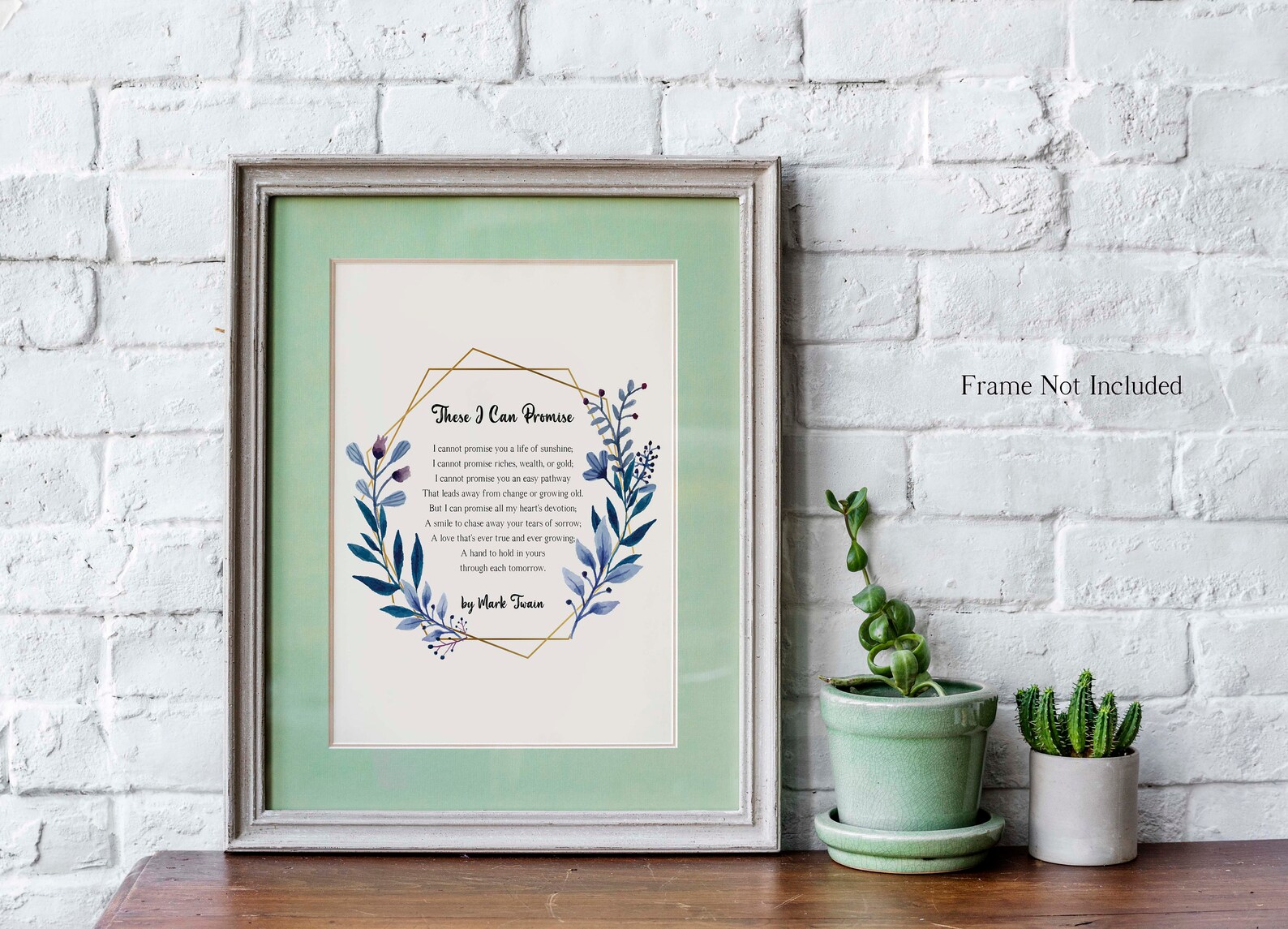 Mark Twain Poem These I Can Promise Wedding Reading Print Etsy
