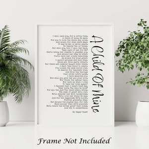 A Child Of Mine Edgar Guest Printable