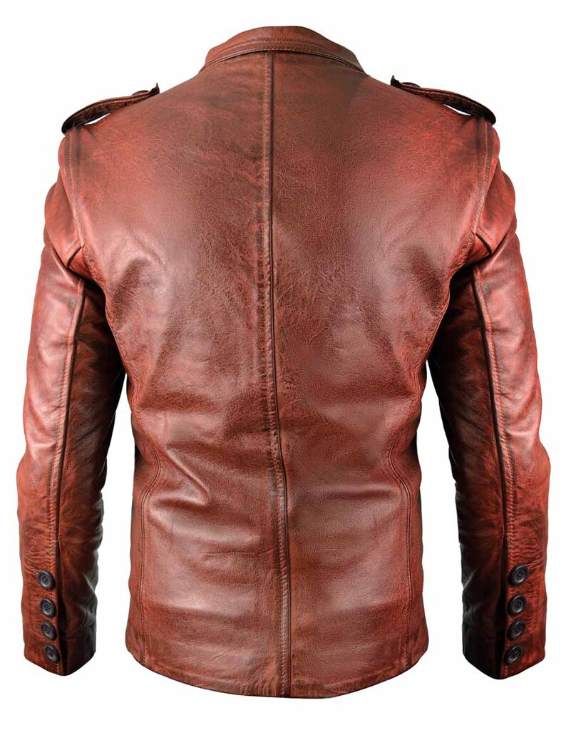 Men's Leather Jacket Italian Style Designer Jacket Premium Etsy