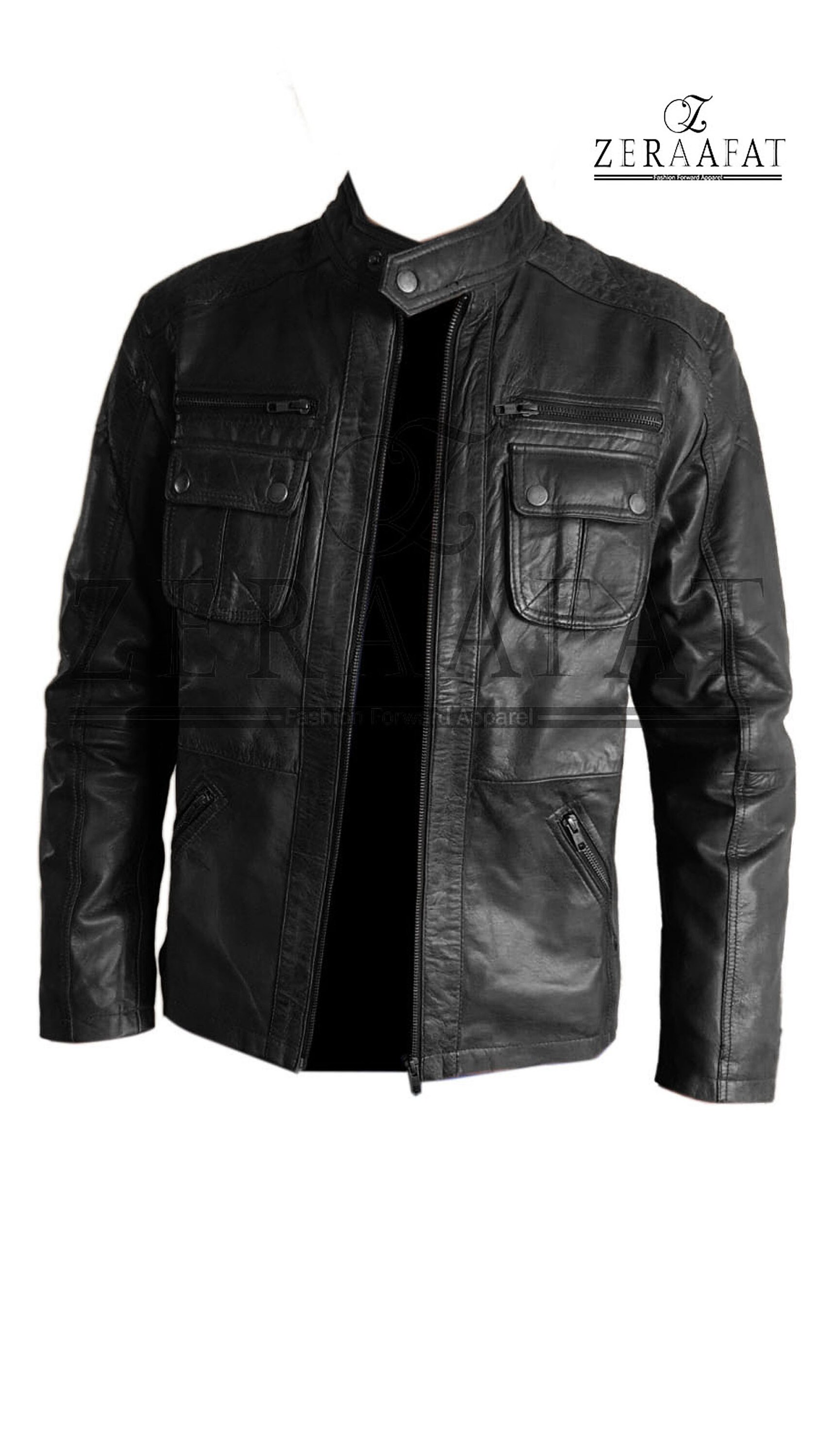 Men's Leather Jacket ItaLian Design 100 Genuine Sheepskin Etsy