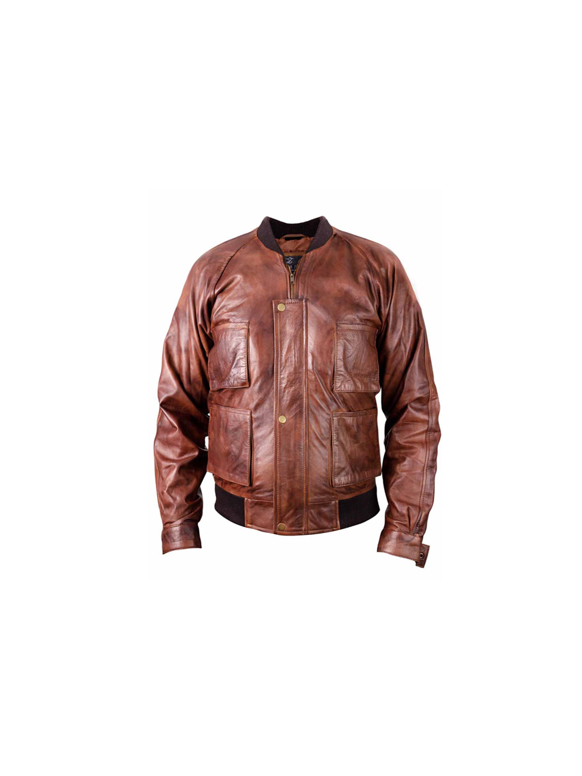 Mens Leather Jacket Bomber Jacket 