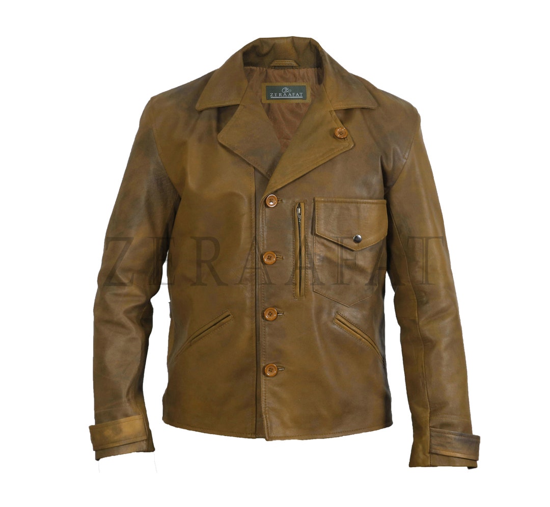 Men's Blazer Coat Jacket STYLE Collar Sheepskin Leather - Etsy