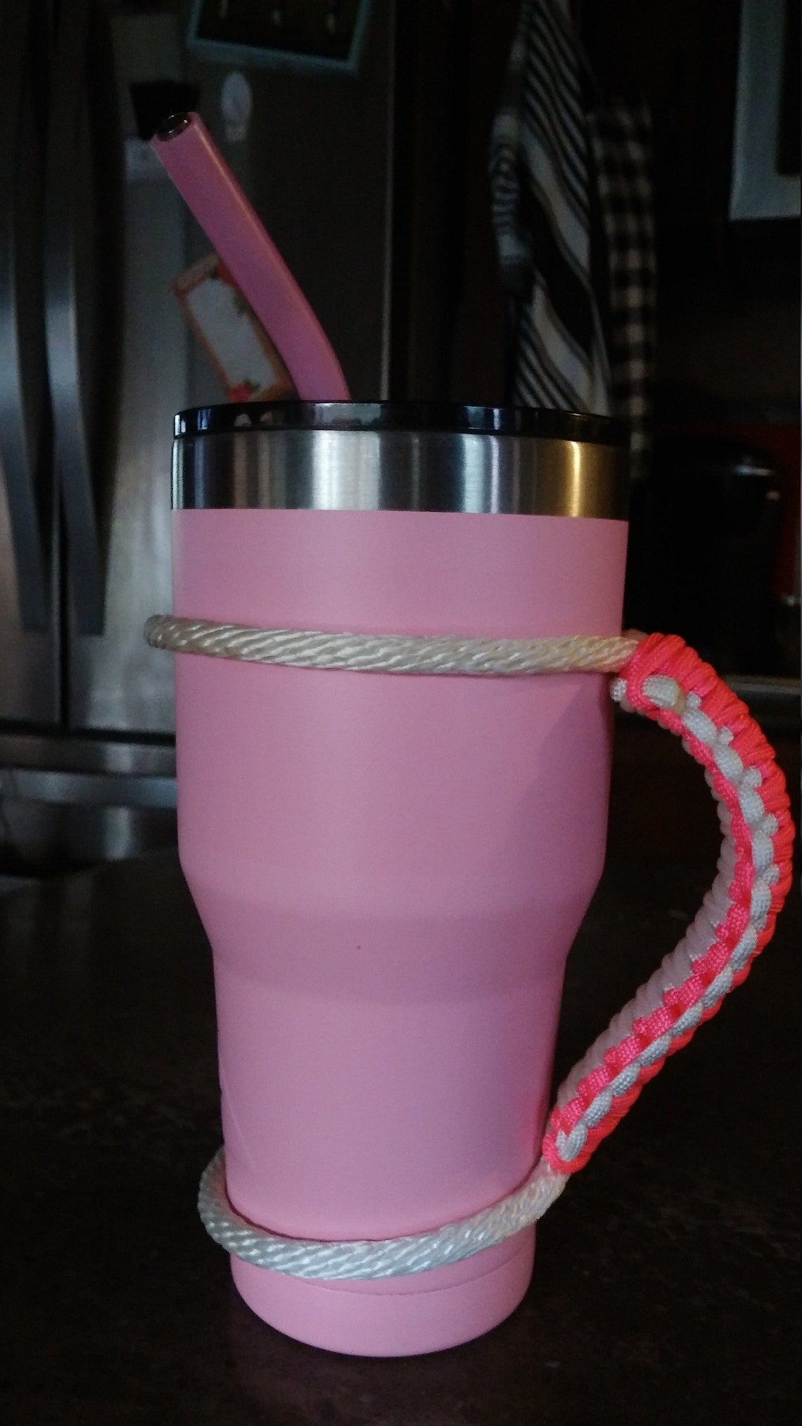 Large Insulated Mug Paracord Handle Etsy