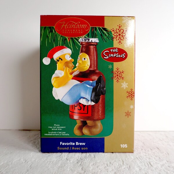 Homer Simpson Tipsy Duff Ornament with Sound