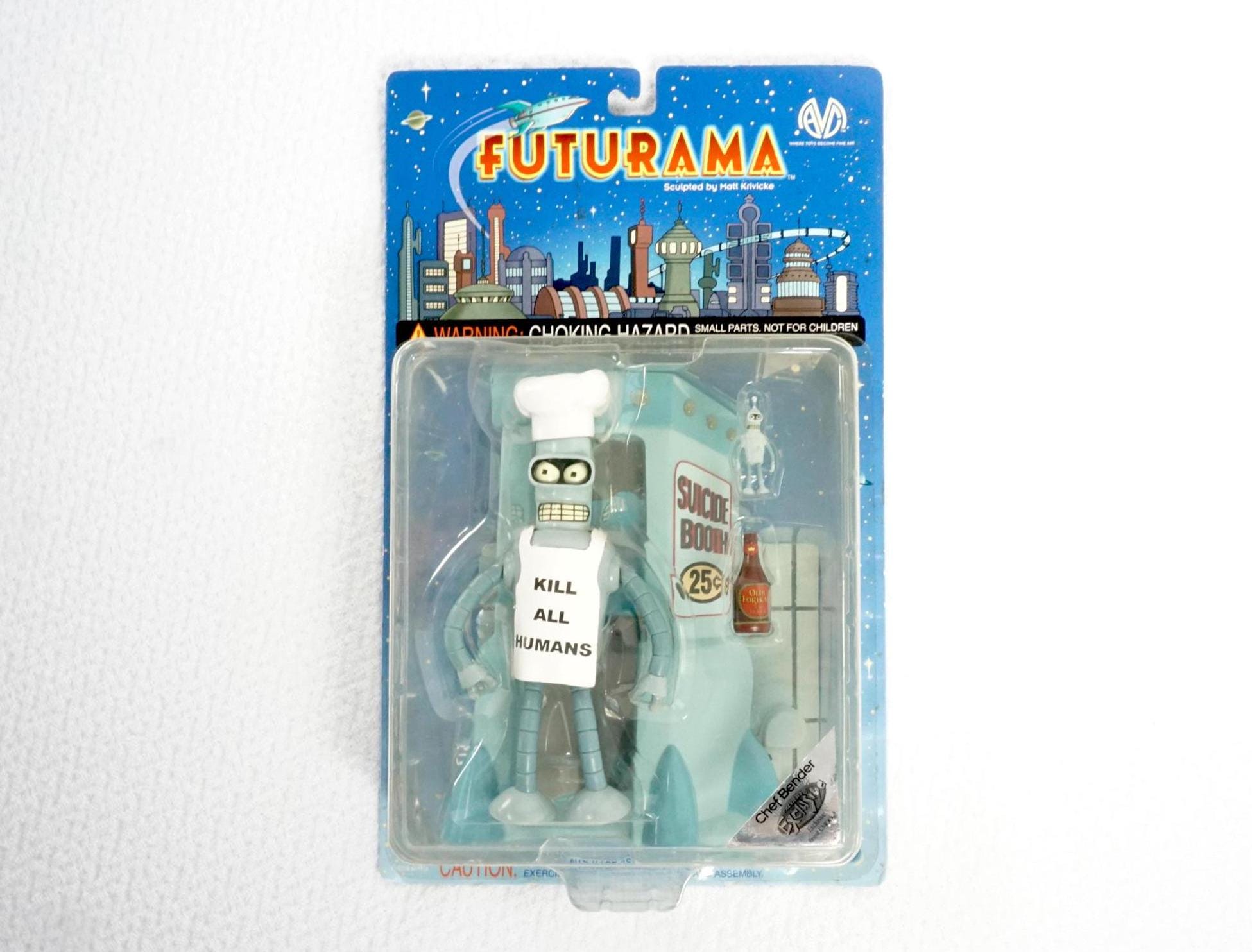 Futurama Chef Bender Figure With Suicide Booth by Moore - Etsy
