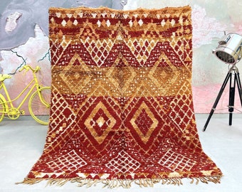Authentic Moroccan rug 6x7 - Boujad  Rug - Azilal rug - Boucherouite rug - Beni ourain rug - Berber rug - Beni ovarian - Boujad rug Teppich