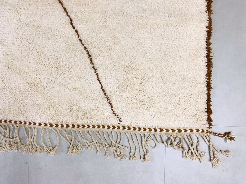 Beige Moroccan Custom rug - Moroccan Woolen carpet - New rug - Beni Ourain style - New Beni Ourain rug - Berber rug image 5