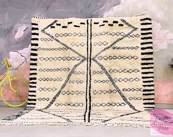 Beni Ourain Teppich - Berber Teppich - Wollteppich - Berber Teppich - Handgewebter Teppich - Echte Lammwolle - Berberteppich