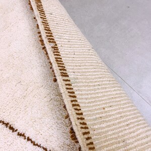 Beige Moroccan Custom rug - Moroccan Woolen carpet - New rug - Beni Ourain style - New Beni Ourain rug - Berber rug image 8