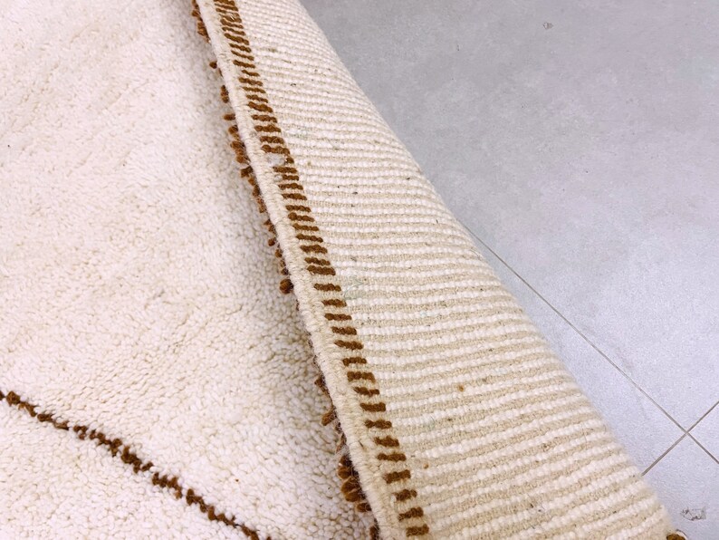 Beige Moroccan Custom rug - Moroccan Woolen carpet - New rug - Beni Ourain style - New Beni Ourain rug - Berber rug image 8