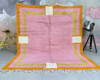 Handwoven Beni Ourain rug, Moroccan rug hand knotted - Beni ourain rug - All wool berber rug - Custom rug - Handmade rug - Genuine lamb wool