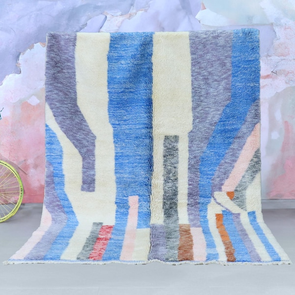Custom Beni Ourain Moroccan Rug, beni ourain Rug, handmade rug, Genuine lamb wool, Berber wool rug, Custom Area Rug