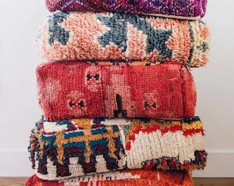 Set of Pouf, Moroccan Kilim Pouf, Floor Pouf, Vintage Moroccan Ottoman, Square Pouf, Yoga Meditation Cushion, Outdoor Kilim Pillows.