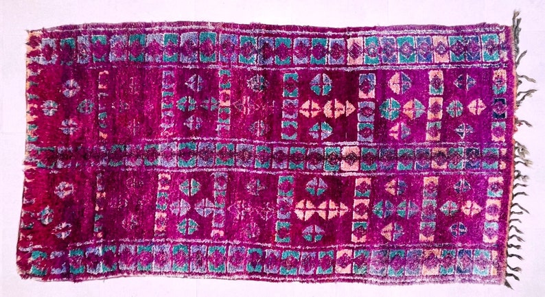 Moroccan Decor, Bohemian Rug, Vintage Moroccan Rug, handmade furniture, home decor, area rug, vintage rug, rugs for bedroom, rugs for living room, pink moroccan rug, tufted rug, moroccan rug 6x12, 6x12 rug,