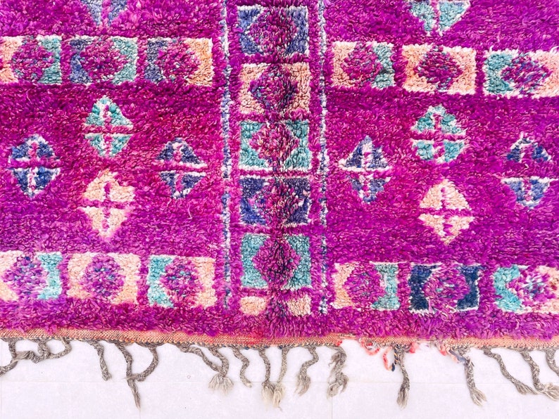 Moroccan Decor, Bohemian Rug, Vintage Moroccan Rug, handmade furniture, home decor, area rug, vintage rug, rugs for bedroom, rugs for living room, pink moroccan rug, tufted rug, moroccan rug 6x12, 6x12 rug,